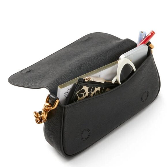 Kate Spade Gramercy Small Flap Shoulder Bag Blueberry Leather Crossbody Chain - Picture 14 of 16